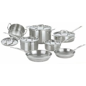 Cuisinart MultiClad Pro Stainless Steel 12pc Cookware Set 